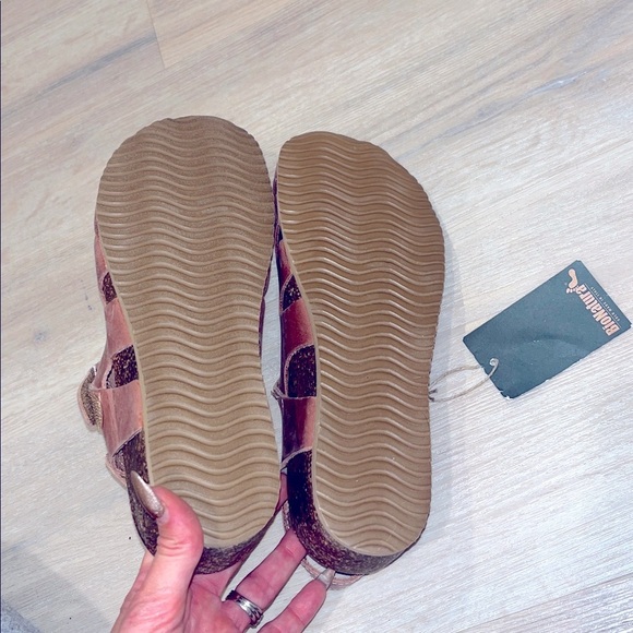 Bio Natura Closed Toe Mary Jane Distressed Leather Sandals NEW 9 Mauve Pink - Picture 9 of 10